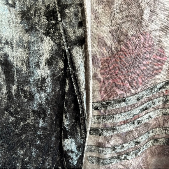 CATIVA Womens Multi-Pattern Pullover Sweater Olive Green Wool Blend XL Artsy - Picture 8 of 10